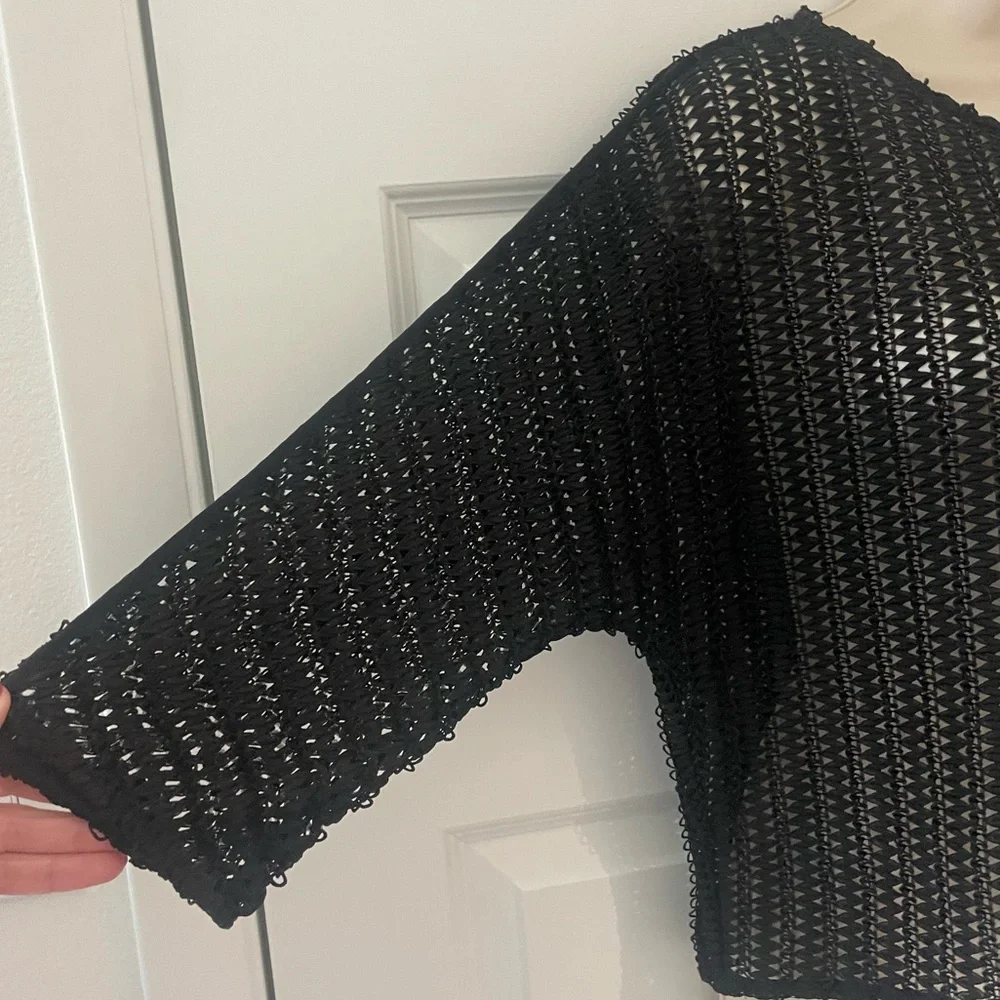 ZARA- Sexy Black Cutout Sweater - XS